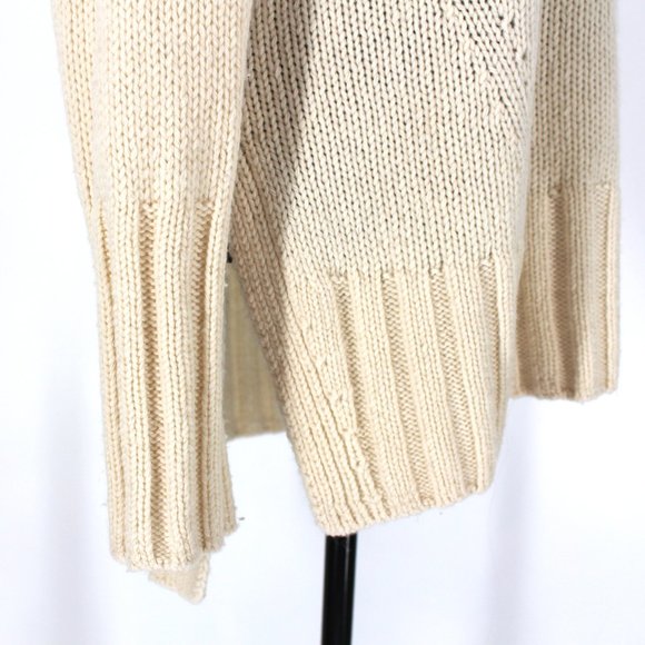 Reiss Stevie Turtleneck Sweater Mix Roll Wool Cashmere Blend Cream Tunic Medium - Picture 4 of 9